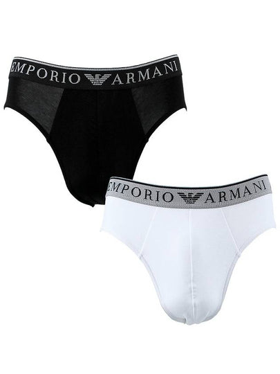 Men's Triangle Cotton Briefs 2 Pack - EMPORIO ARMANI - BALAAN 2