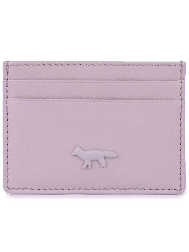 Fox Patch Card Wallet Lime Lilac - MAISON KITSUNE - BALAAN 7