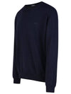 Embroidery Logo Wool Knit Top Navy - A.P.C. - BALAAN 3