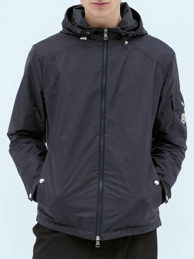 Etiache Rain Hooded Zip Up Blue - MONCLER - BALAAN 3