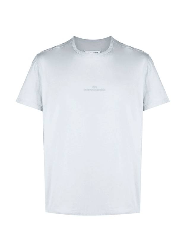 Reverse Logo Jersey Short Sleeve T Shirt Sky Blue - MAISON MARGIELA - BALAAN.