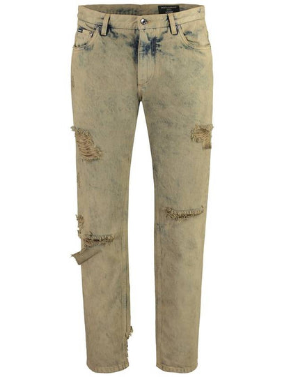 Denim Straight Pants GYJDADG8JQ7 S9001 BEIGE - DOLCE&GABBANA - BALAAN 2