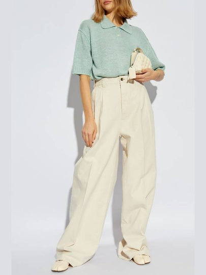 Maison Margiela Trousers With Pockets, Women's, Cream - MAISON MARGIELA - BALAAN 2