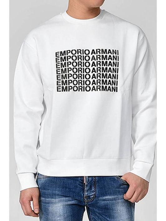 Armani Emporio 6K1M62 Sweatshirt White 1JHSZ 0100 - EMPORIO ARMANI - BALAAN 2