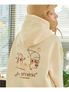 Women's Winter Hoooly Ambroid Hooded Top Cream - CPGN STUDIO - BALAAN 4