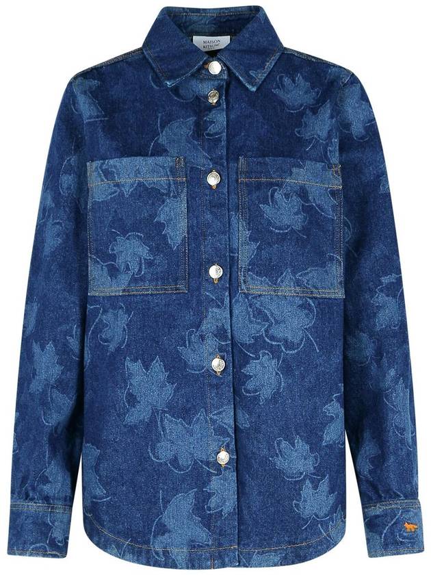 Maison Kitsuné Blue Denim Shirt - MAISON KITSUNE - BALAAN 1