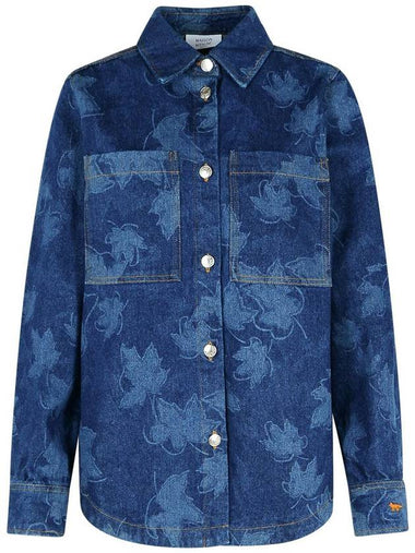 Maison Kitsuné Blue Denim Shirt - MAISON KITSUNE - BALAAN 1