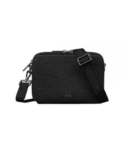 Strap Zipper Pouch Leather Cross Bag Black - DIOR - BALAAN 2