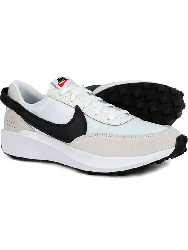 Waffle Debut Low Top Sneakers Summit White Black - NIKE - BALAAN 3