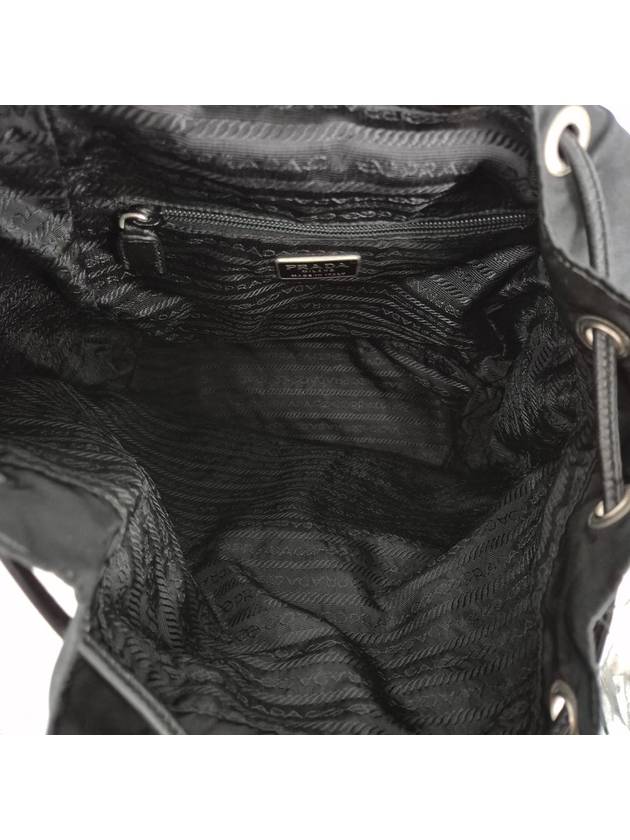 Triangular logo nylon backpack black - PRADA - BALAAN 9