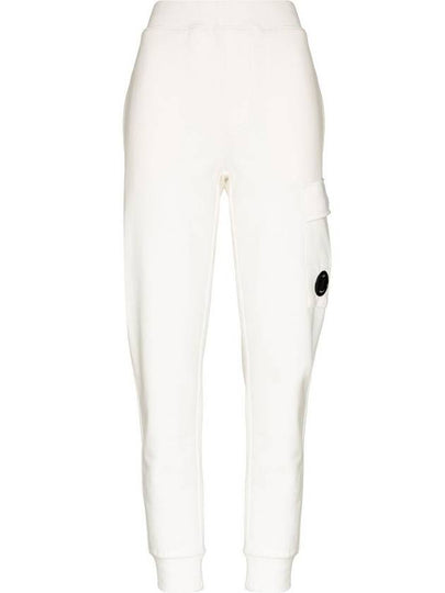 Diagonal Raised Fleece Track Pants White - CP COMPANY - BALAAN 2