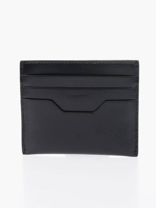 EMBOSSED LOGO leather card wallet - OFF WHITE - BALAAN 2