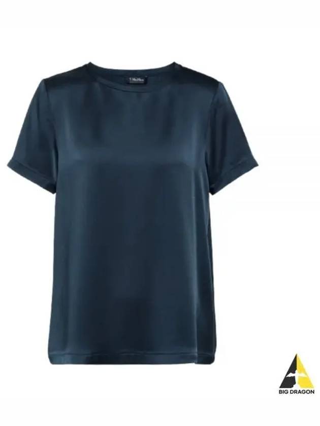 Rebecca Acetate Short Sleeve T-Shirt Navy - MAX MARA - BALAAN 2