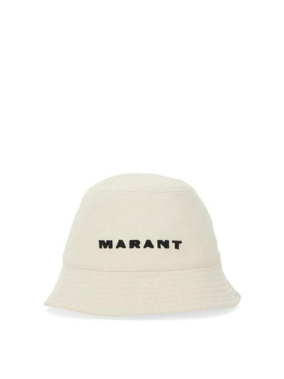 Embroidered Logo Bucket Hat Ecru - ISABEL MARANT - BALAAN 2