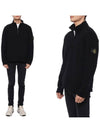 Wappen Patch Lambswool Half-Zip Knit Top Black - STONE ISLAND - BALAAN 3