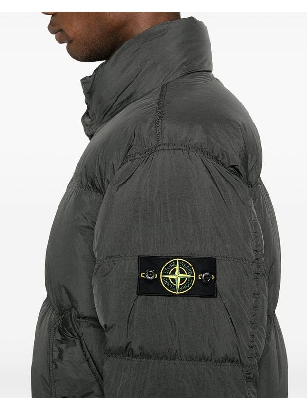 Garment Dyed Crinkle Reps Down Padding Grey - STONE ISLAND - BALAAN 5