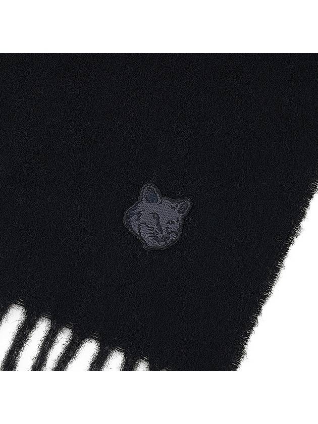 Bold Fox Head Patch Muffler Black Charcoal - MAISON KITSUNE - BALAAN 7