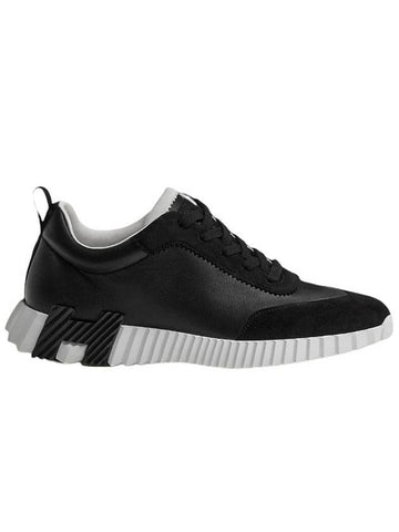 Bouncing Leather Low Top Sneakers Noir - HERMES - BALAAN 1