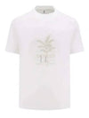 Maxi Print Cotton Short Sleeve T-Shirt White - BRUNELLO CUCINELLI - BALAAN 2