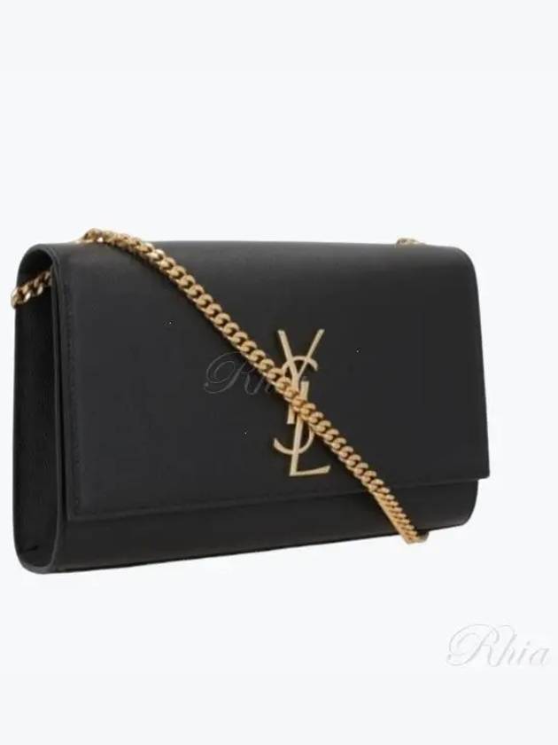 Monogram Kate Chain Gold Hardware Medium Cross Bag Black - SAINT LAURENT - BALAAN 2