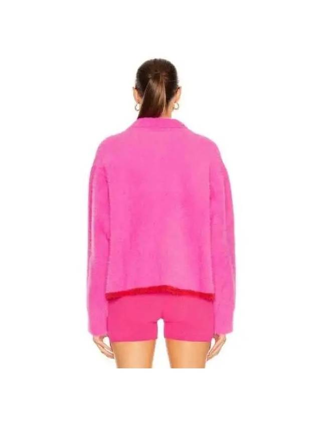 NEVE Fluffy Polo Knit 21H213KN601PINK - JACQUEMUS - BALAAN 4