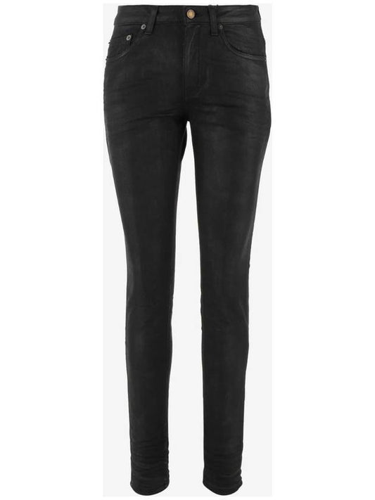 Men's 5 Pocket Organic Cotton Skinny Jeans Black - SAINT LAURENT - BALAAN 1