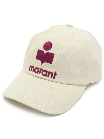 Tyron Logo Cotton Ball Cap Ecru Red - ISABEL MARANT - BALAAN 2