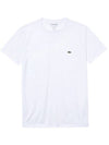 Crew Neck Pima Cotton Jersey Short Sleeve T-Shirt White - LACOSTE - BALAAN 1