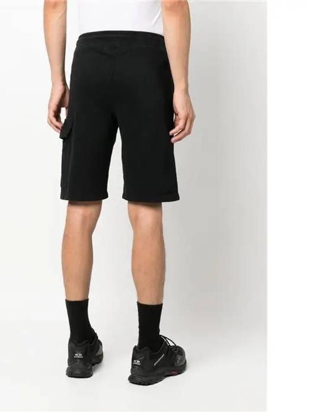 Bermuda Regular Fit Cargo Shorts Black - CP COMPANY - BALAAN 6