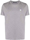 Studios Face Logo Patch Short Sleeve T-Shirt Gray - ACNE STUDIOS - BALAAN.