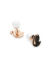 Iconic Swan Stud Earrings Black - SWAROVSKI - BALAAN 5