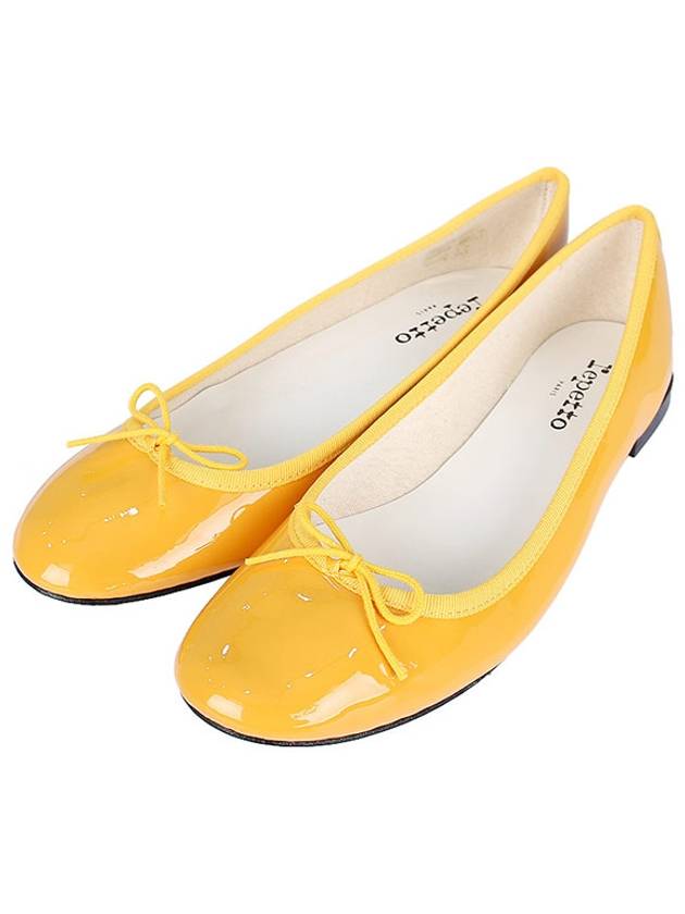 Women's Cendrillon Leather Ballerinas Yellow - REPETTO - BALAAN 2