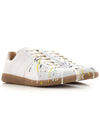 Men's Replica German Army Paint Low Top Sneakers White - MAISON MARGIELA - BALAAN 4