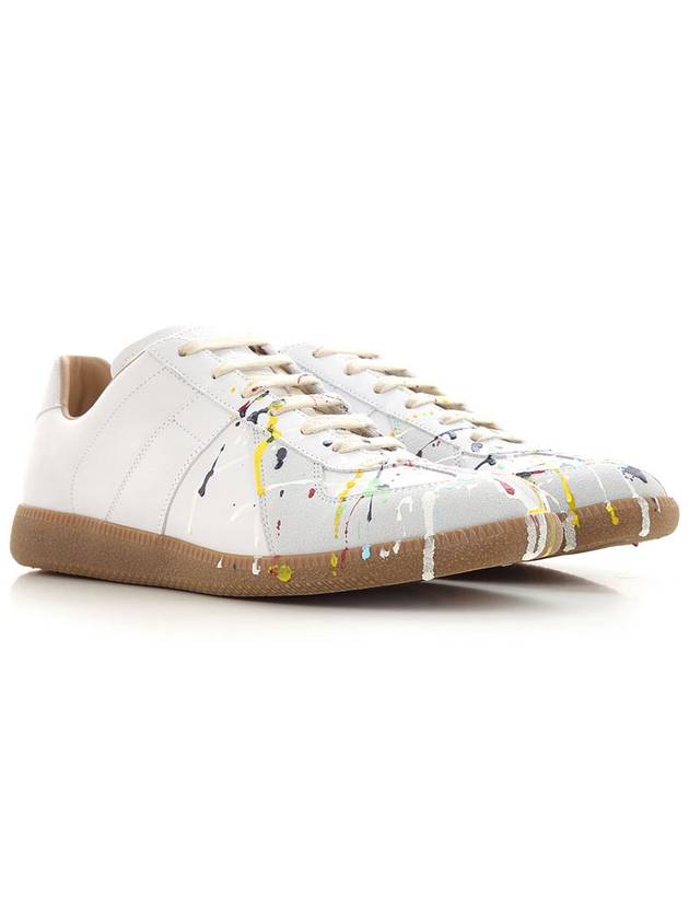 Men's Replica German Army Paint Low Top Sneakers White - MAISON MARGIELA - BALAAN 4