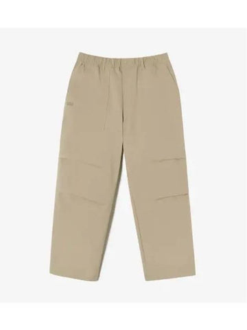 Men s Parachute Wide Pants Beige - LACOSTE - BALAAN 1