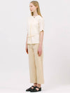 Easy Side Tuck Wide Pants Yellow Beige - JUN BY JUN K - BALAAN 4