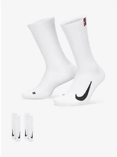 Court Multiplier Cushion Tennis Crew Socks 2 Pairs White SK0118 100 700218 - NIKE - BALAAN 1