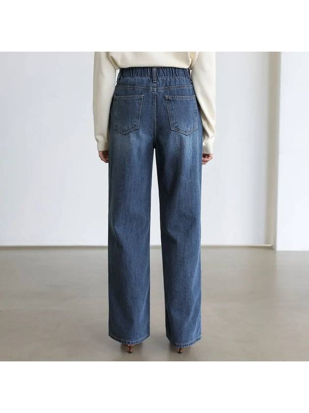 Joven back banding wide denim pants - MONO AT.D - BALAAN 2