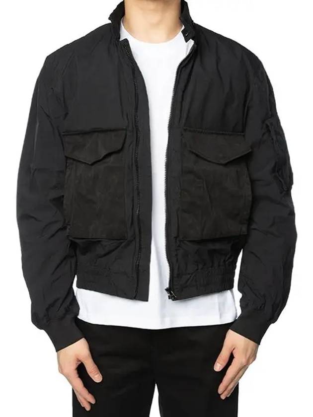 Men's Mid Layer Two Pocket Zip Up Jacket Black - TEN C - BALAAN 5