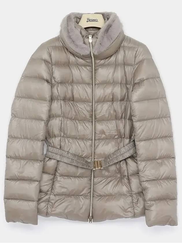 Claudia Belted Hooded Fur Women s Padding PI0485DIC 12017Z 9406 - HERNO - BALAAN 3