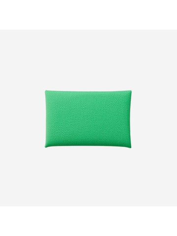 Calvi Verso Card Wallet Green - HERMES - BALAAN 1