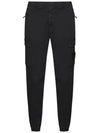 Men's Wappen Patch Straight Pants Black - STONE ISLAND - BALAAN 2