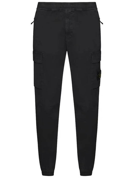 Men's Wappen Patch Straight Pants Black - STONE ISLAND - BALAAN 2