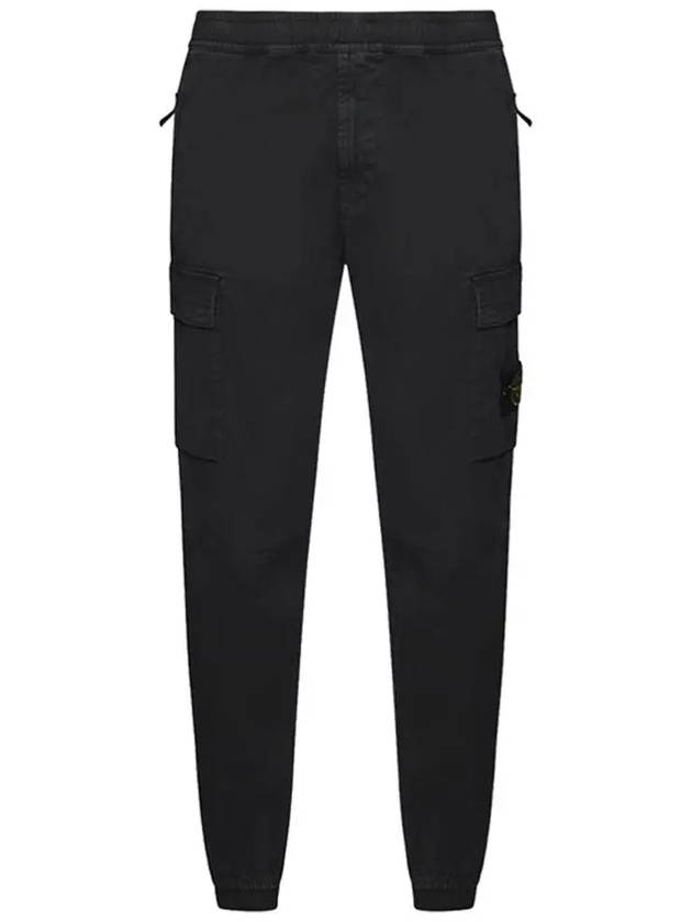 Men's Wappen Patch Straight Pants Black - STONE ISLAND - BALAAN 2