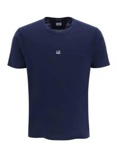 Logo Print Short Sleeve T-Shirt Navy - CP COMPANY - BALAAN 2