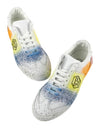 Metal Logo Painted Leather Low Top Sneakers White - PHILIPP PLEIN - BALAAN 5