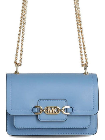 Heather Extra-Small Leather Cross Bag Blue - MICHAEL KORS - BALAAN 1