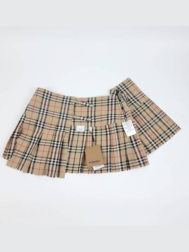 Vintage Check Wool Kilt pleated skirt Archive Beige - BURBERRY - BALAAN 7