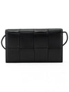 Intrecchio Strap Mini Cross Bag Black - BOTTEGA VENETA - BALAAN 4