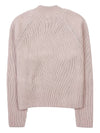 Logo Patch Wool Knit Top Pink - AMI - BALAAN 3